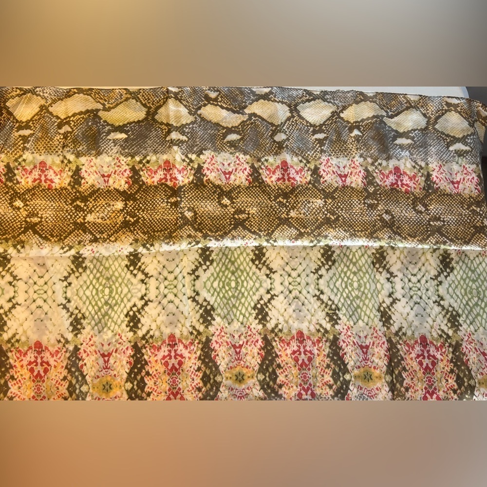 Chico’s | ladies snake print rectangular silk scarf - Picture 4 of 12